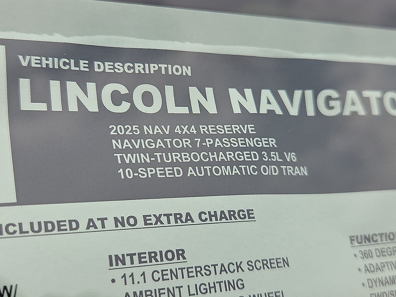 2025 Lincoln Navigator Reserve