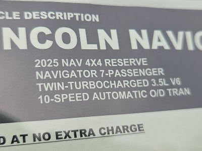 2025 Lincoln Navigator Reserve