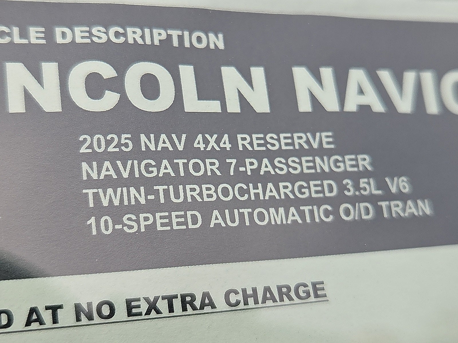 2025 Lincoln Navigator Reserve