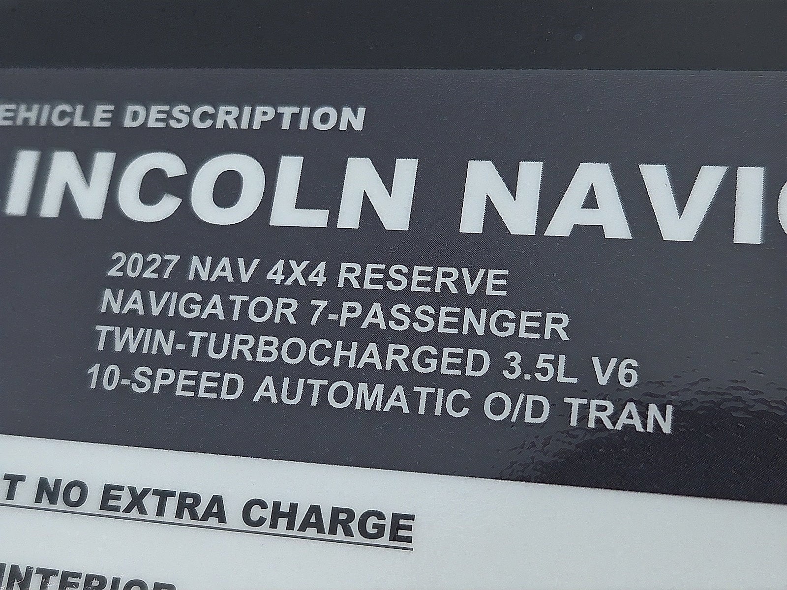 2027 Lincoln Navigator Reserve