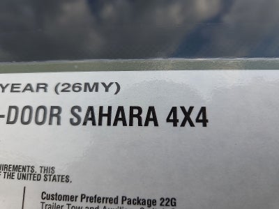 2026 Jeep Wrangler WRANGLER 4-DOOR SAHARA