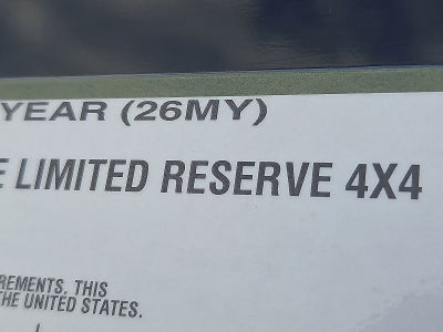 2026 Jeep Grand Cherokee GRAND CHEROKEE LIMITED RESERVE 4X4