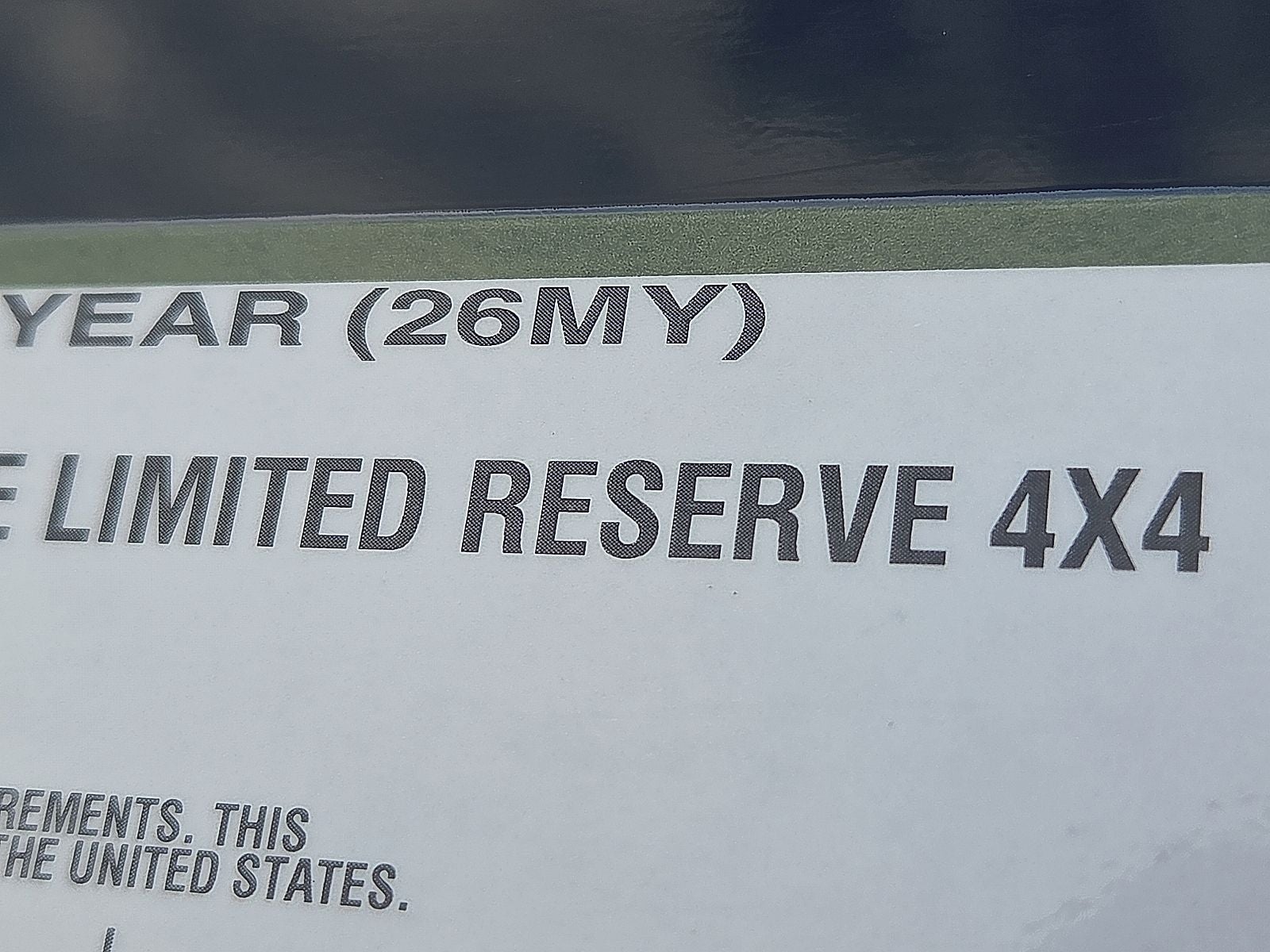 2026 Jeep Grand Cherokee GRAND CHEROKEE LIMITED RESERVE 4X4