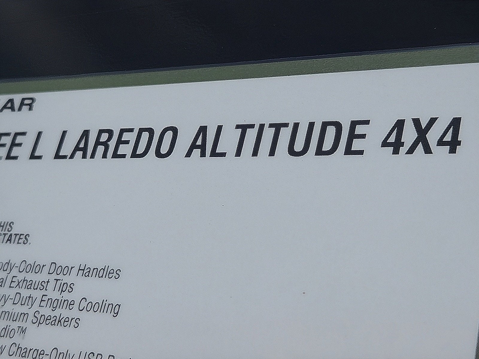 2027 Jeep Grand Cherokee GRAND CHEROKEE L LAREDO ALTITUDE 4X4
