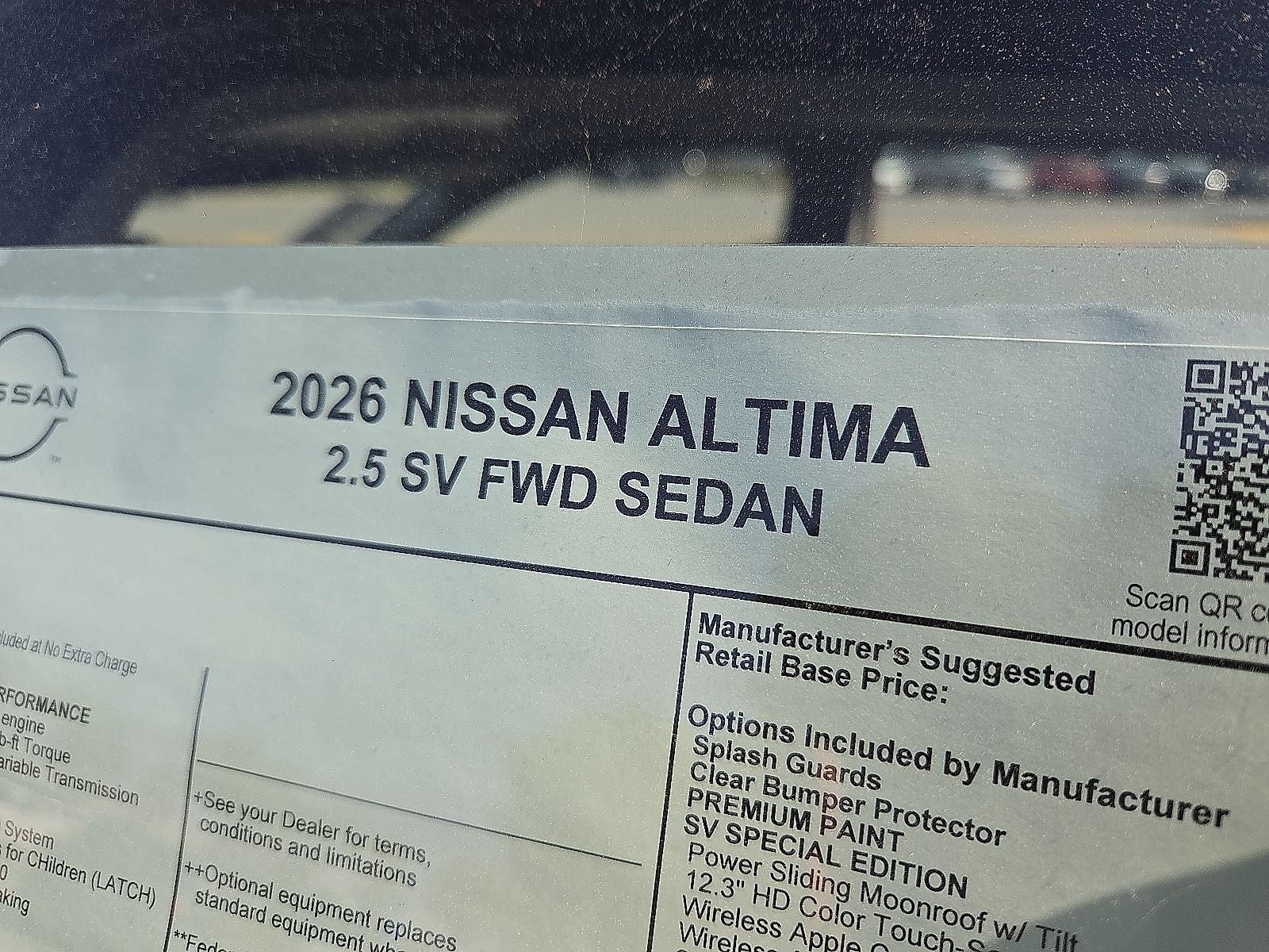 2026 Nissan Altima SV Special Edition