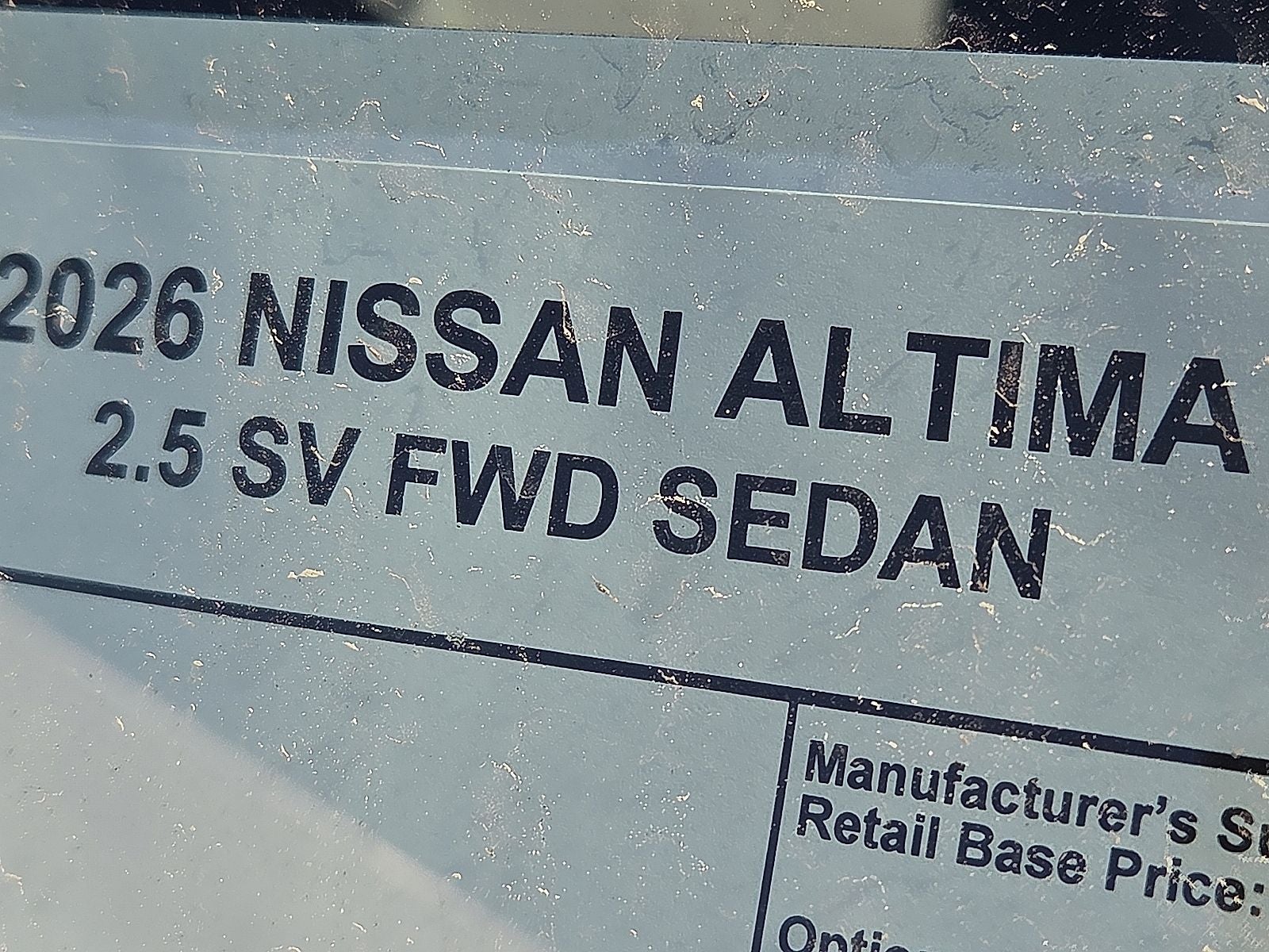 2026 Nissan Altima SV Special Edition