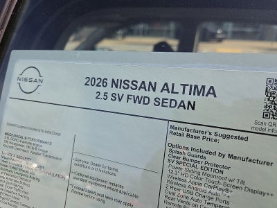 2026 Nissan Altima SV Special Edition