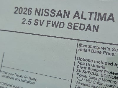 2026 Nissan Altima SV Special Edition