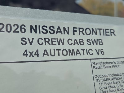 2026 Nissan Frontier Crew Cab SV
