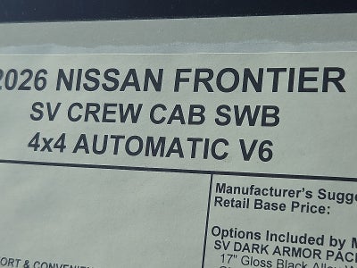 2026 Nissan Frontier Crew Cab SV