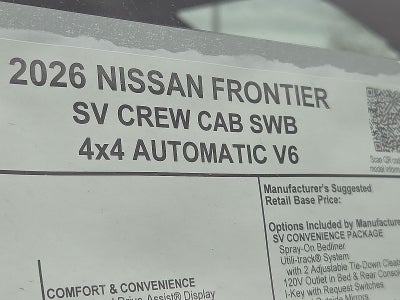 2026 Nissan Frontier Crew Cab SV