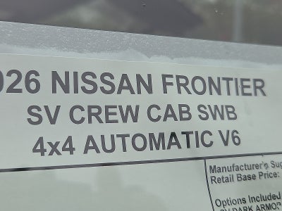 2026 Nissan Frontier Crew Cab SV