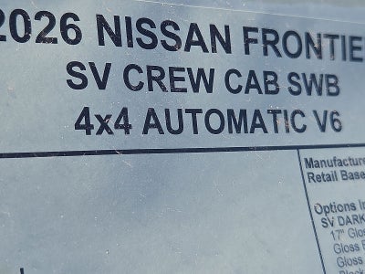 2026 Nissan Frontier Crew Cab SV