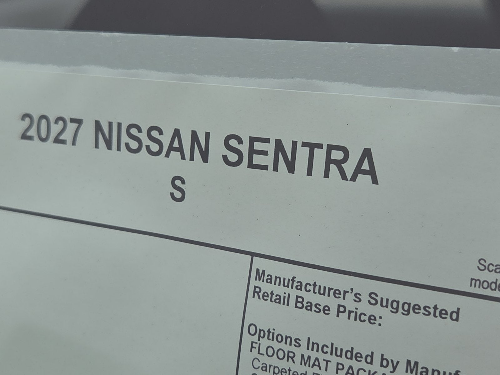2027 Nissan Sentra S