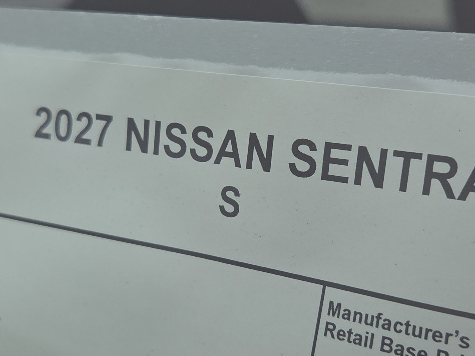 2027 Nissan Sentra S
