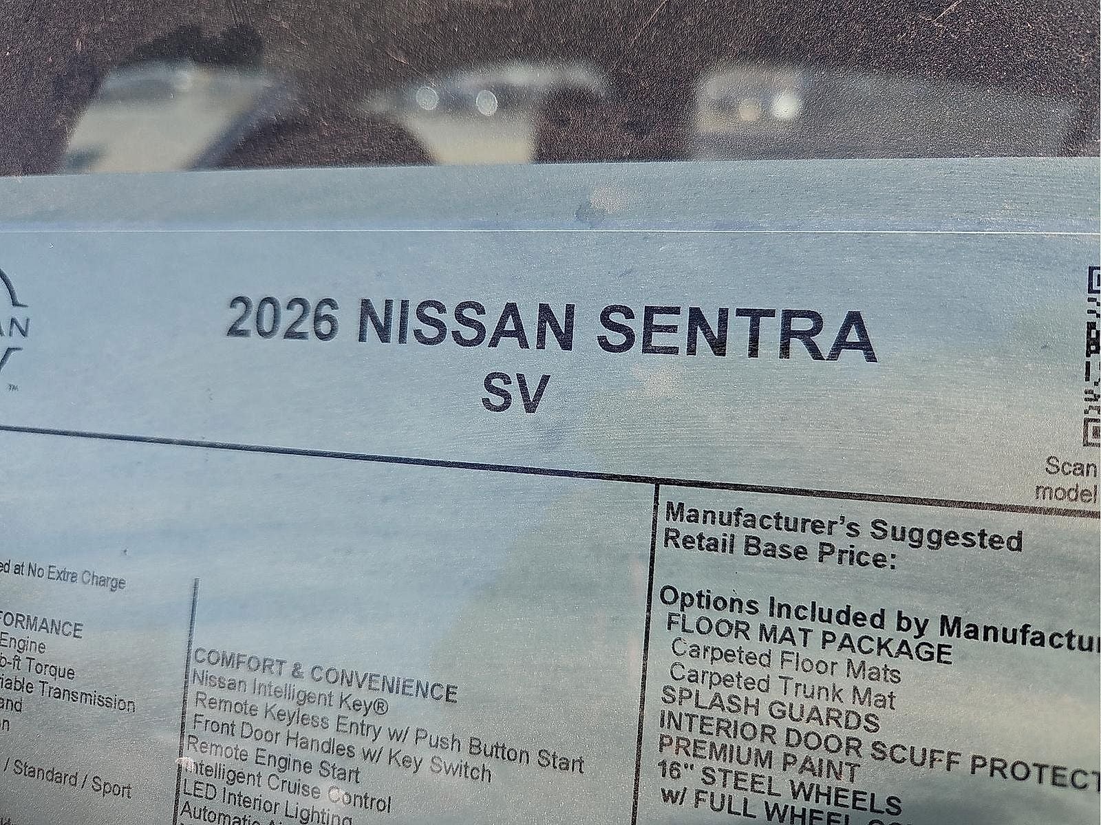 2026 Nissan Sentra SV