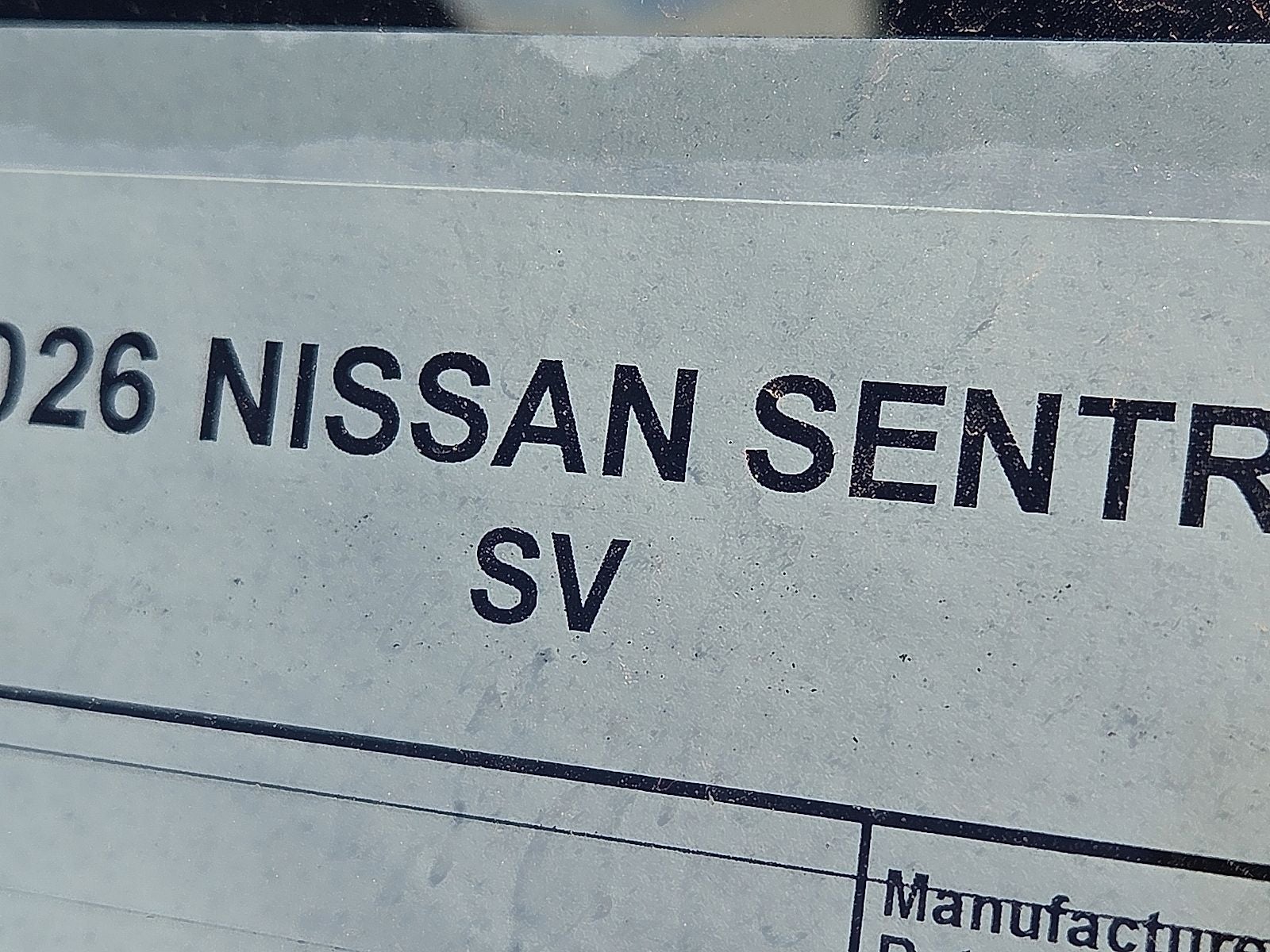 2026 Nissan Sentra SV