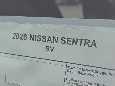 2026 Nissan Sentra SV
