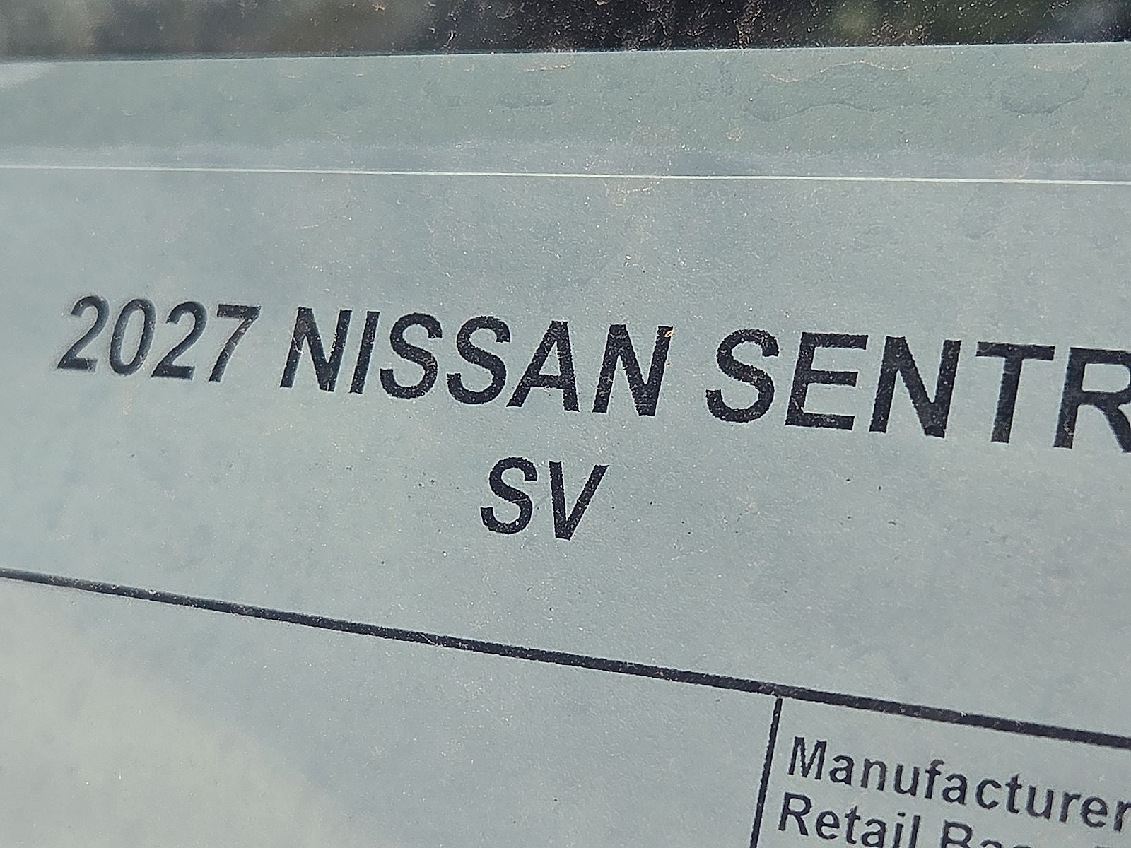 2027 Nissan Sentra SV