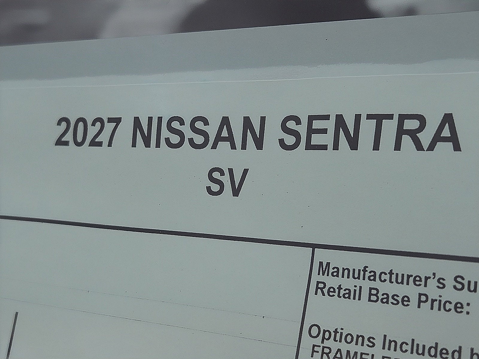 2027 Nissan Sentra SV
