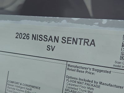 2026 Nissan Sentra SV