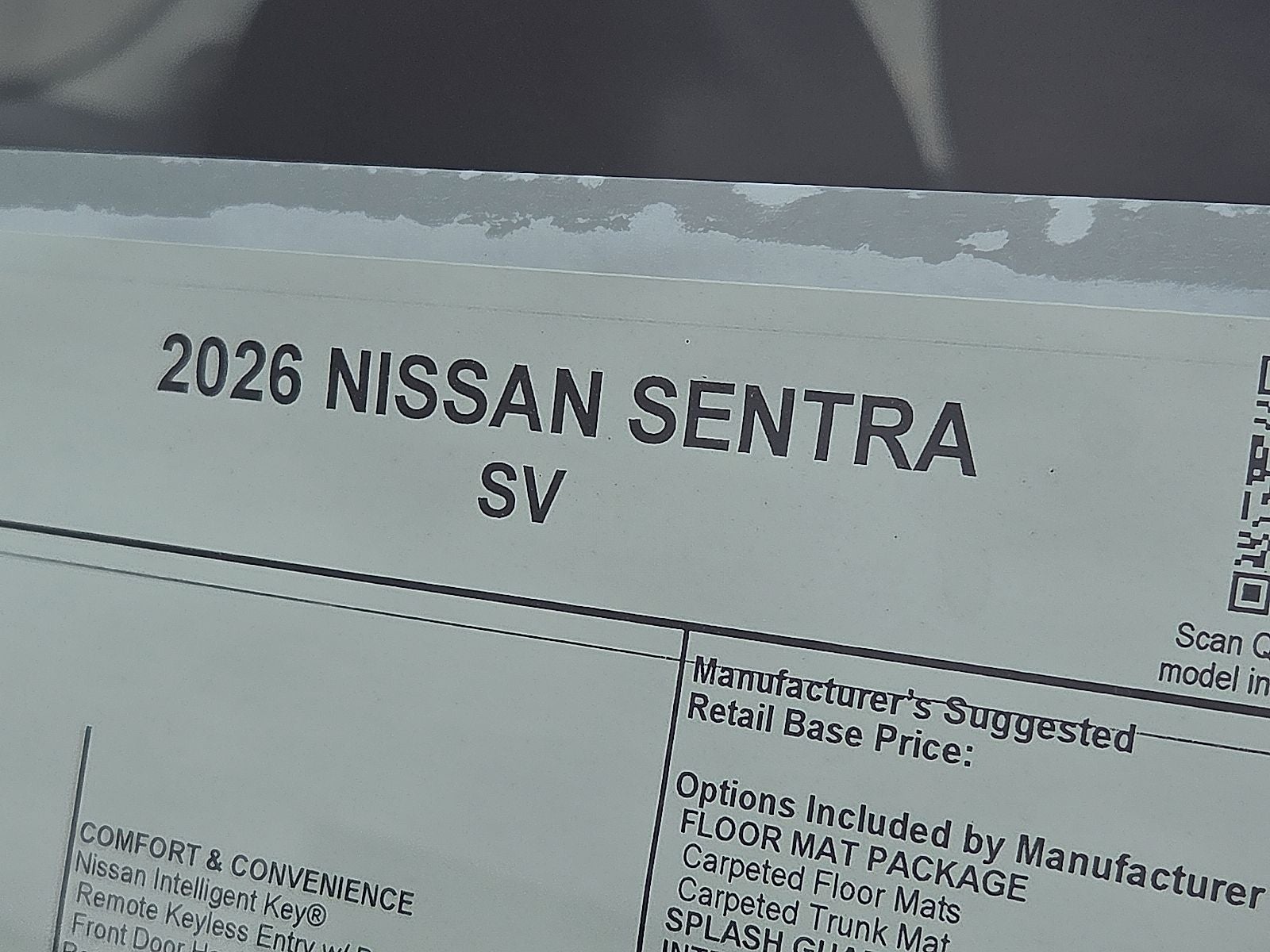 2026 Nissan Sentra SV