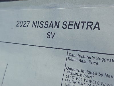 2027 Nissan Sentra SV