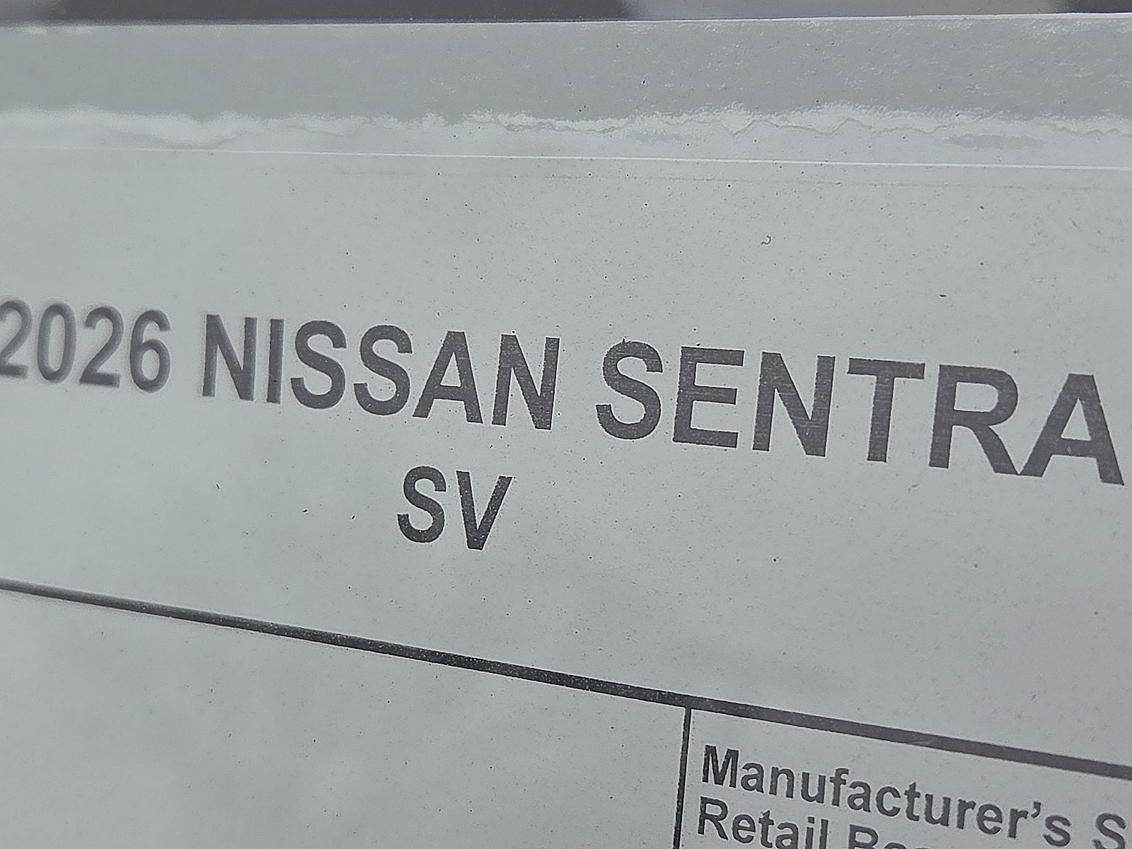 2026 Nissan Sentra SV
