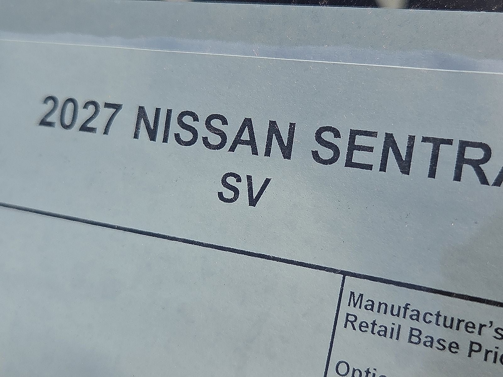 2027 Nissan Sentra SV