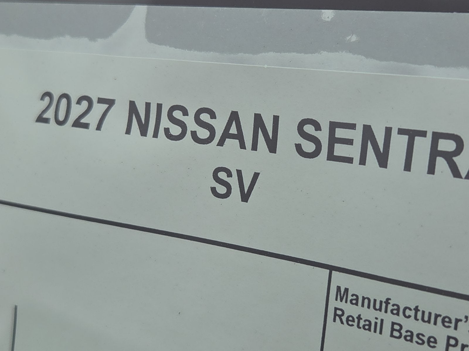 2027 Nissan Sentra SV