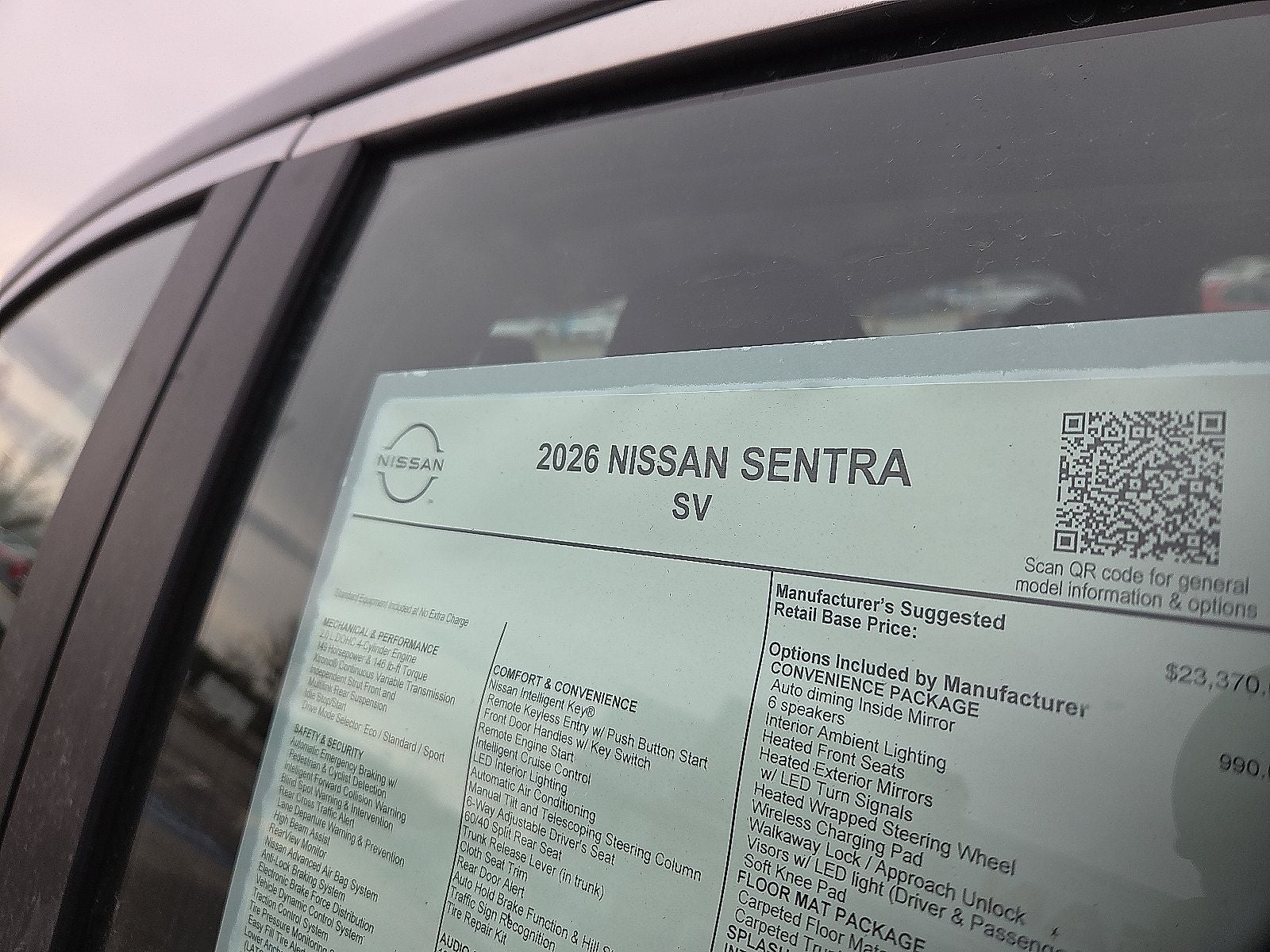 2026 Nissan Sentra SV
