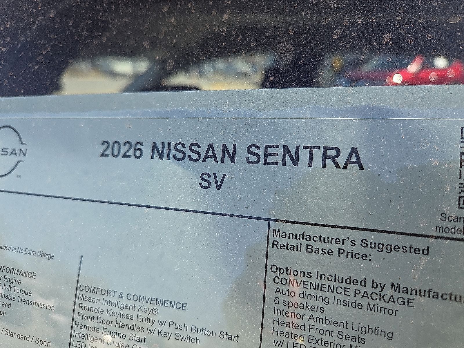 2026 Nissan Sentra SV