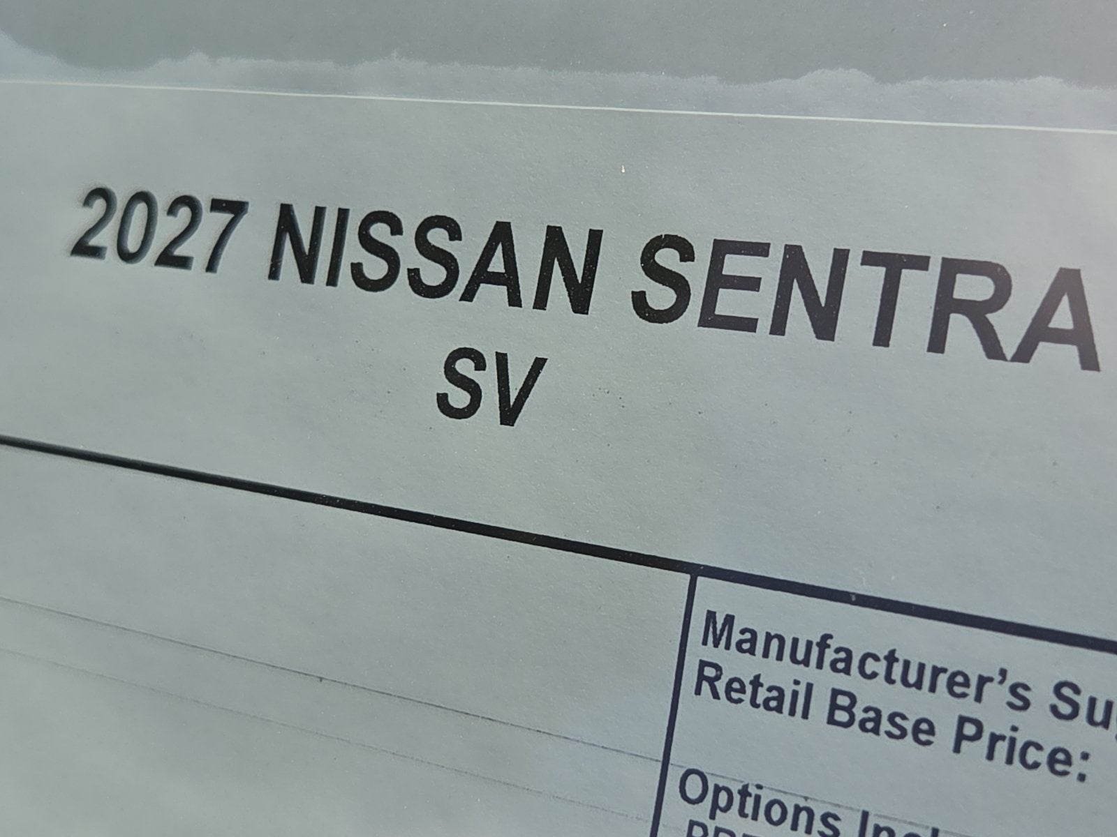 2027 Nissan Sentra SV