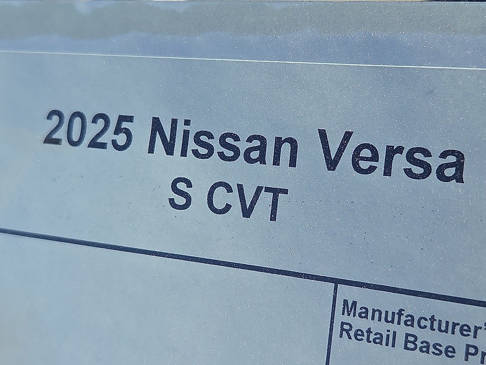 2025 Nissan Versa 1.6 S