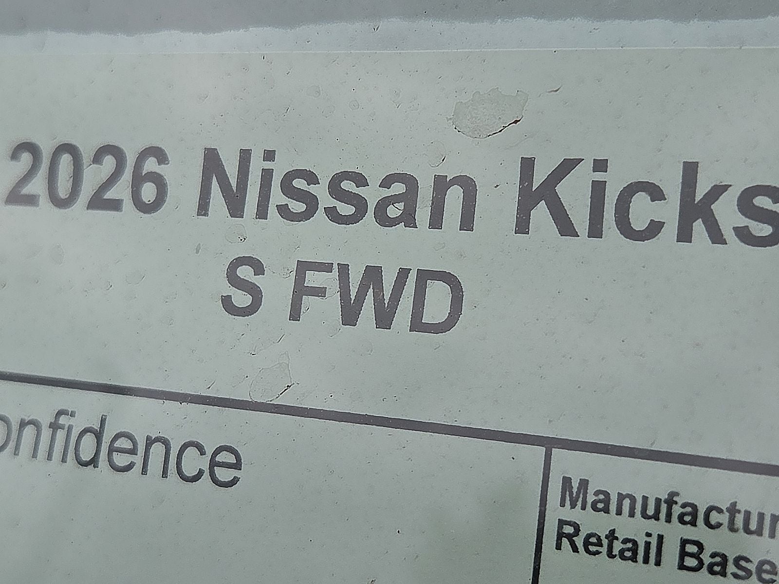 2026 Nissan Kicks S