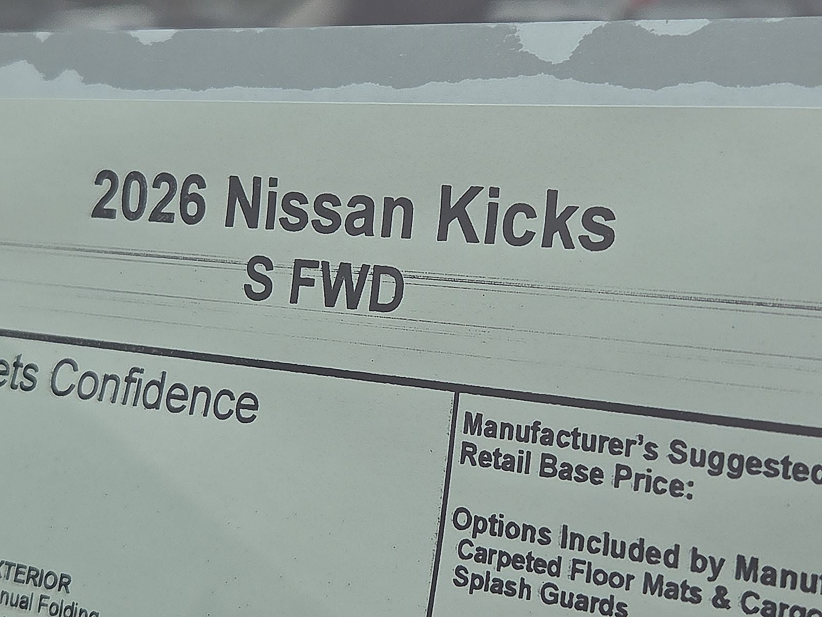 2026 Nissan Kicks S