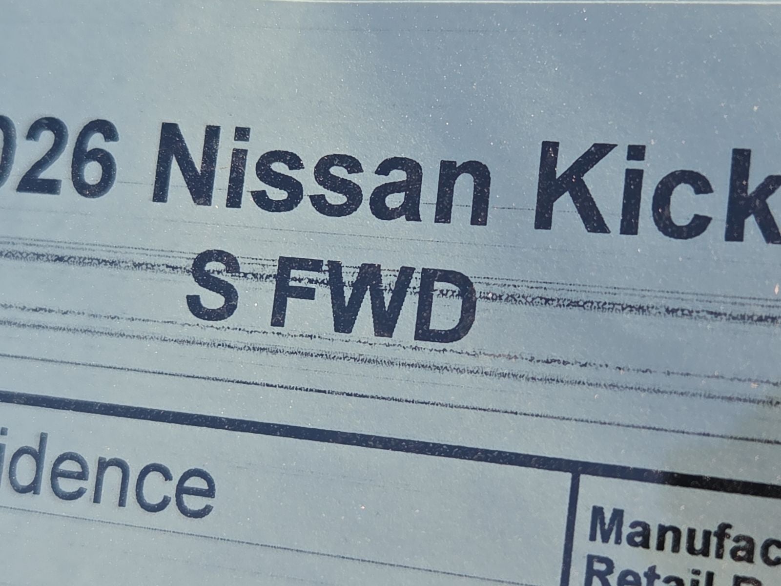 2026 Nissan Kicks S