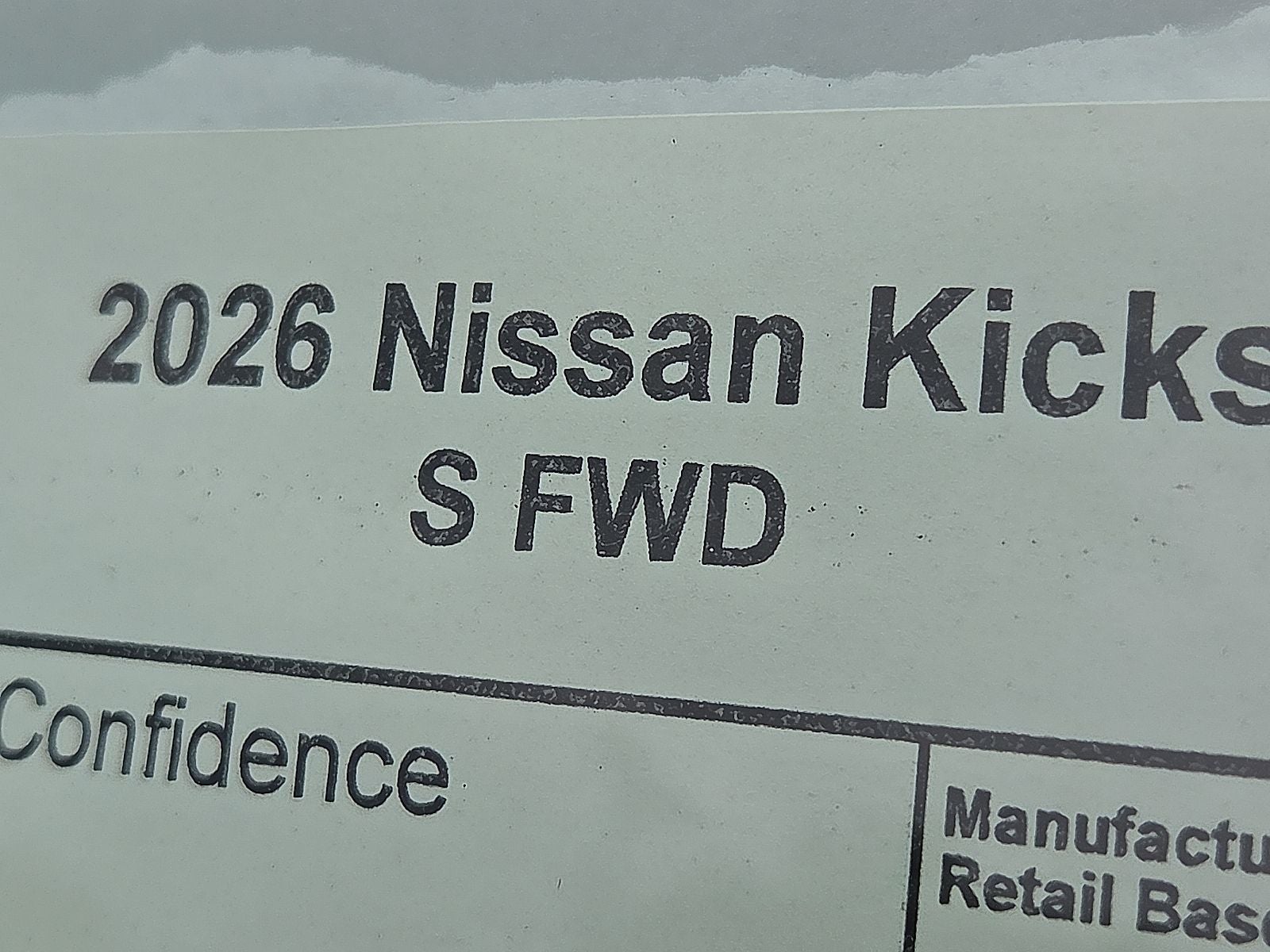 2026 Nissan Kicks S