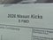 2026 Nissan Kicks S