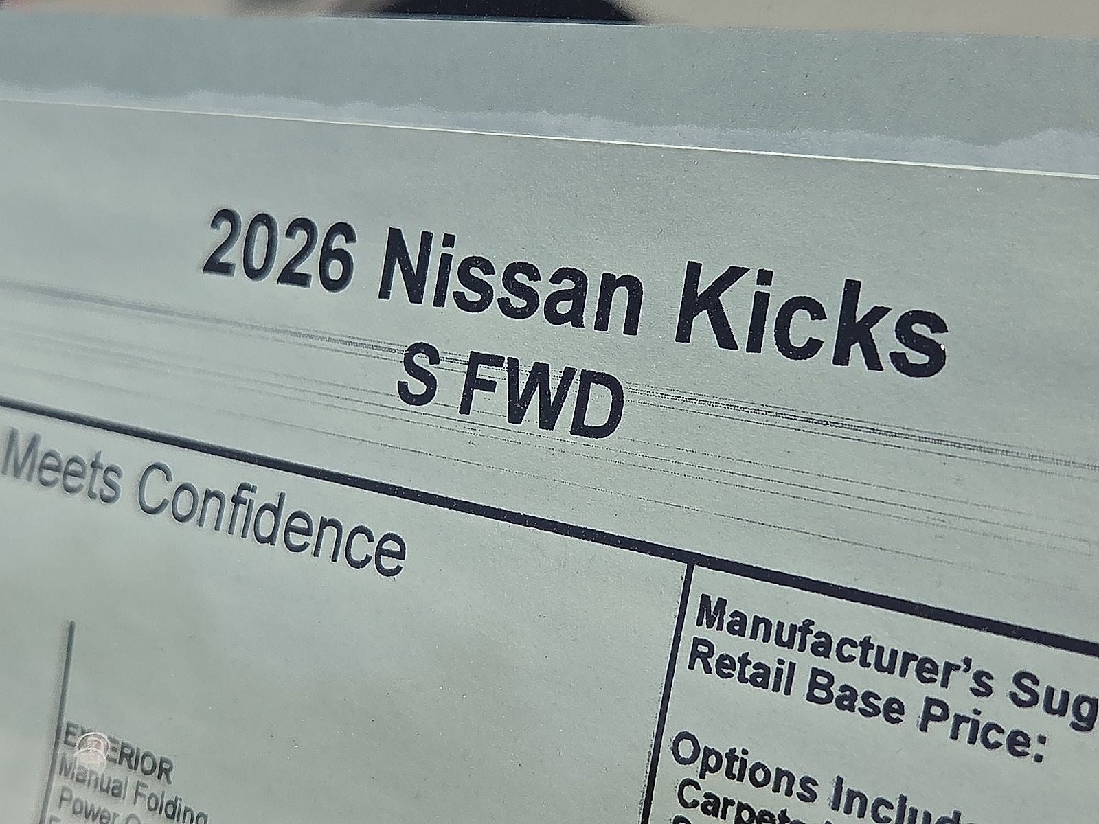 2026 Nissan Kicks S