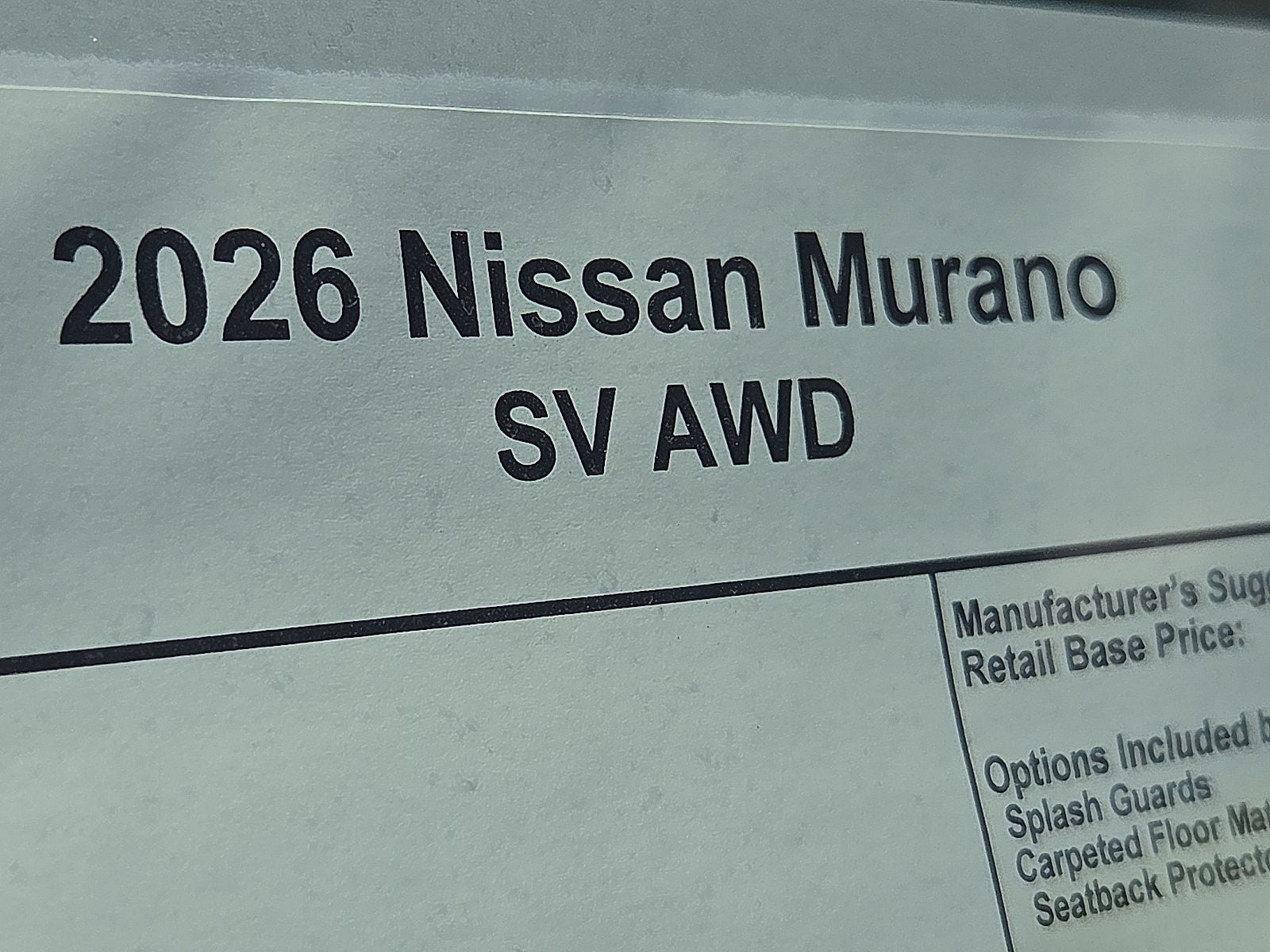 2026 Nissan Murano SV