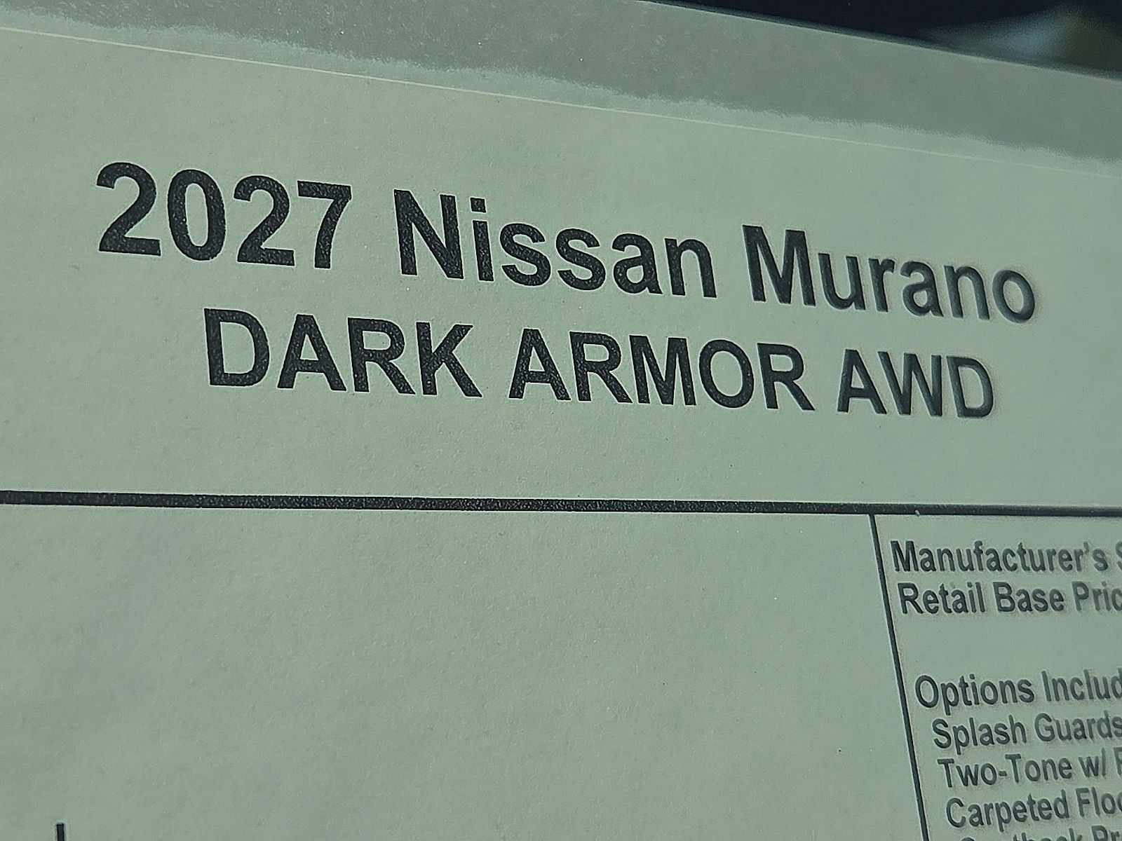 2027 Nissan Murano Dark Armor