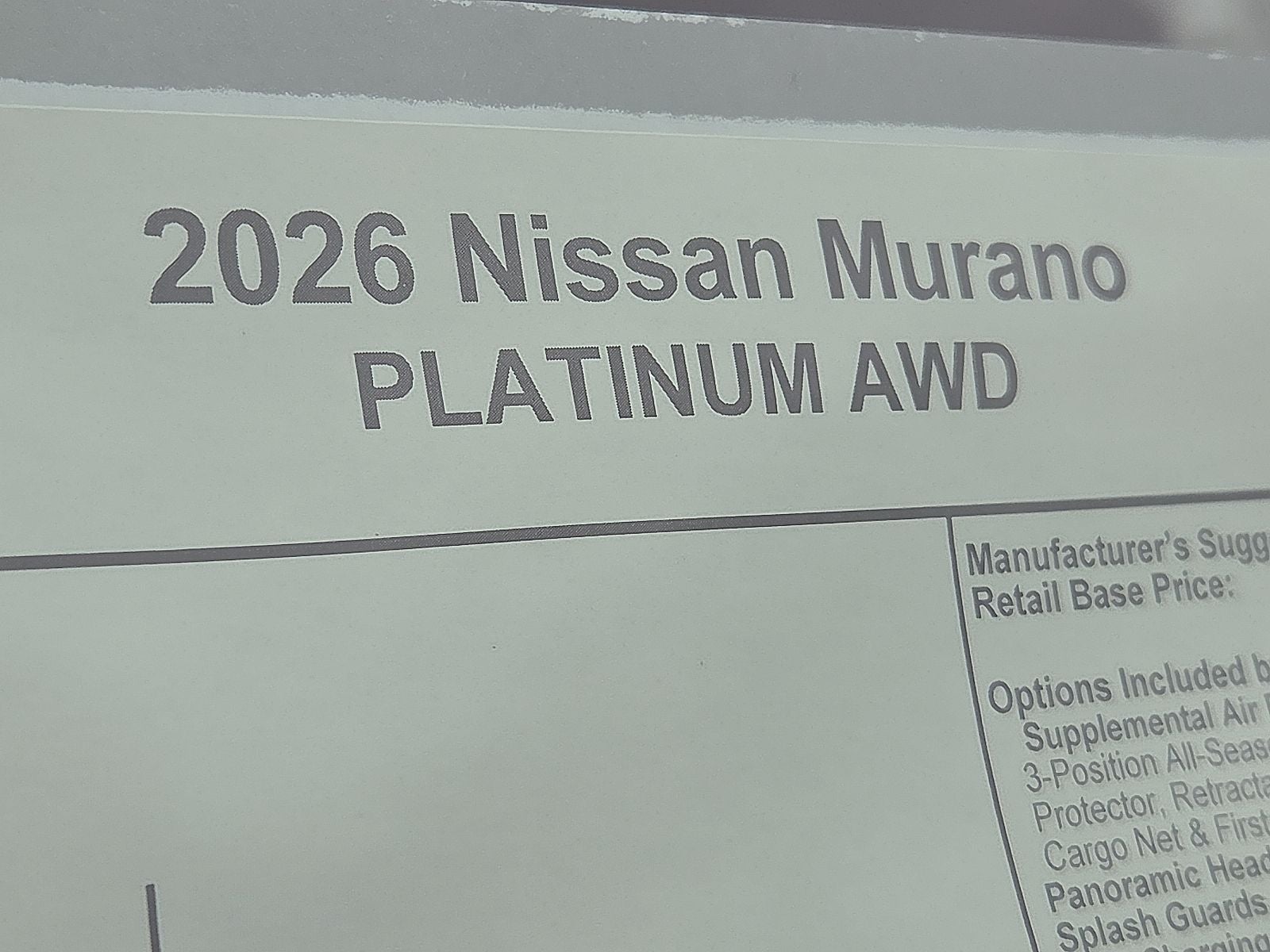 2026 Nissan Murano Platinum