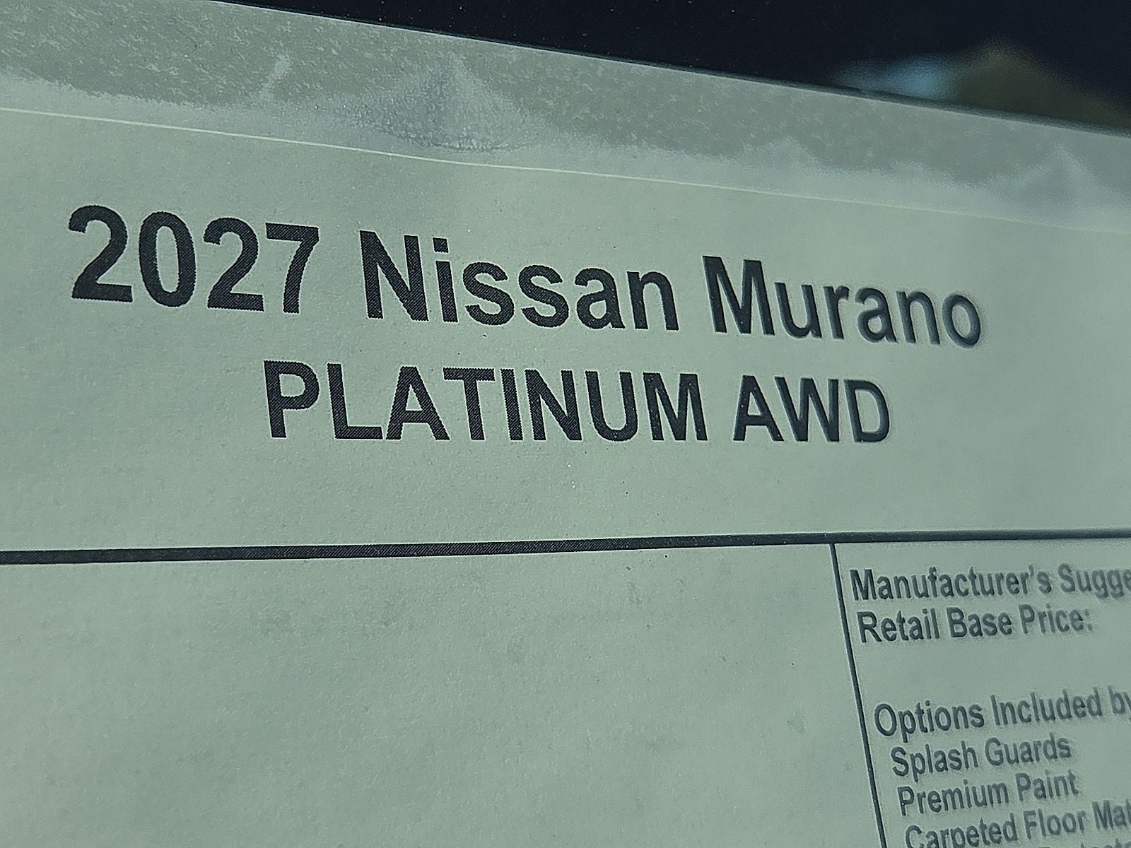 2027 Nissan Murano Platinum
