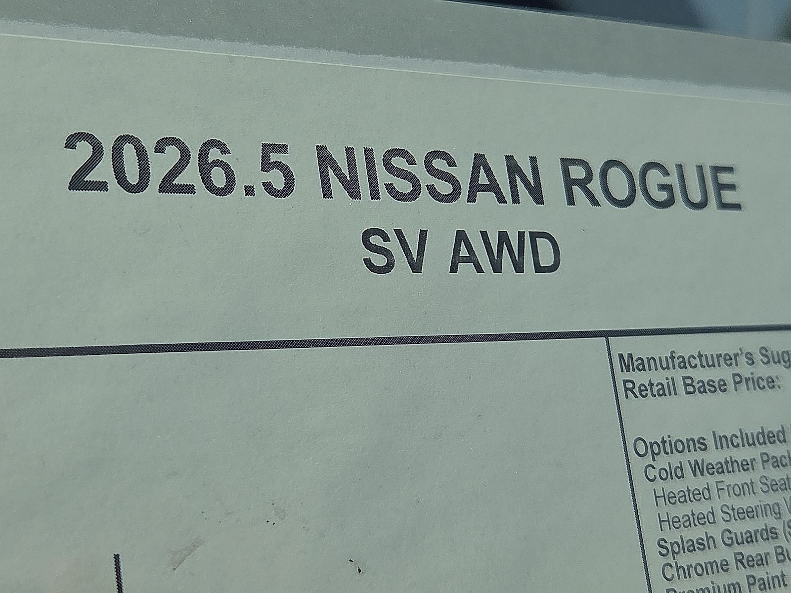2026 Nissan Rogue SV
