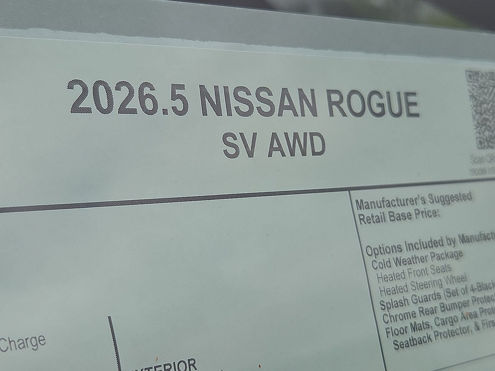 2026 Nissan Rogue SV
