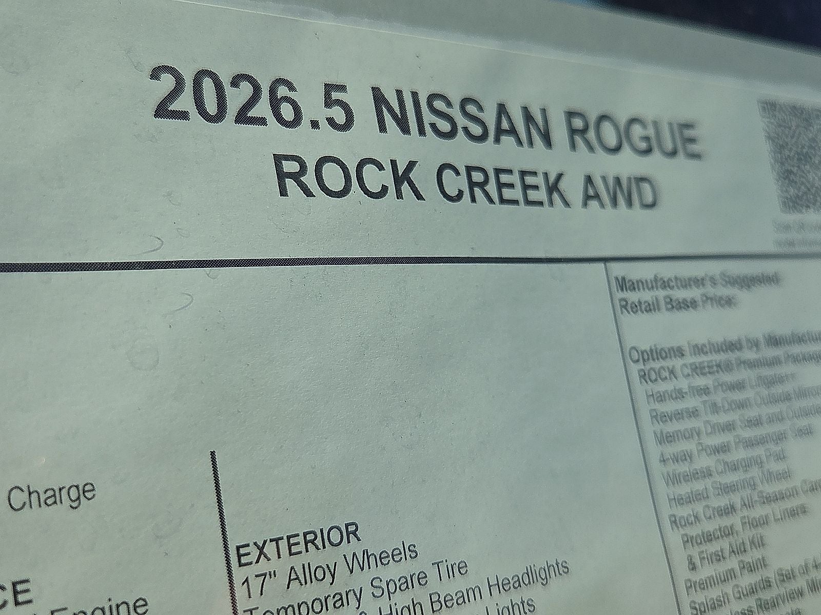 2026 Nissan Rogue Rock Creek®