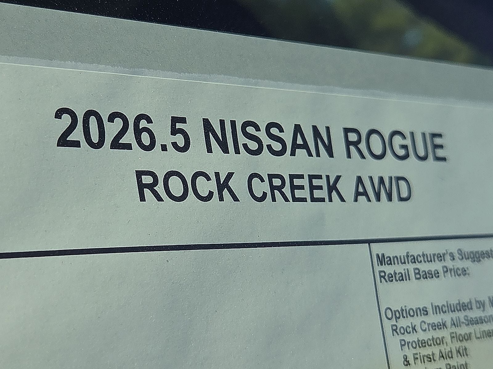 2026 Nissan Rogue Rock Creek®