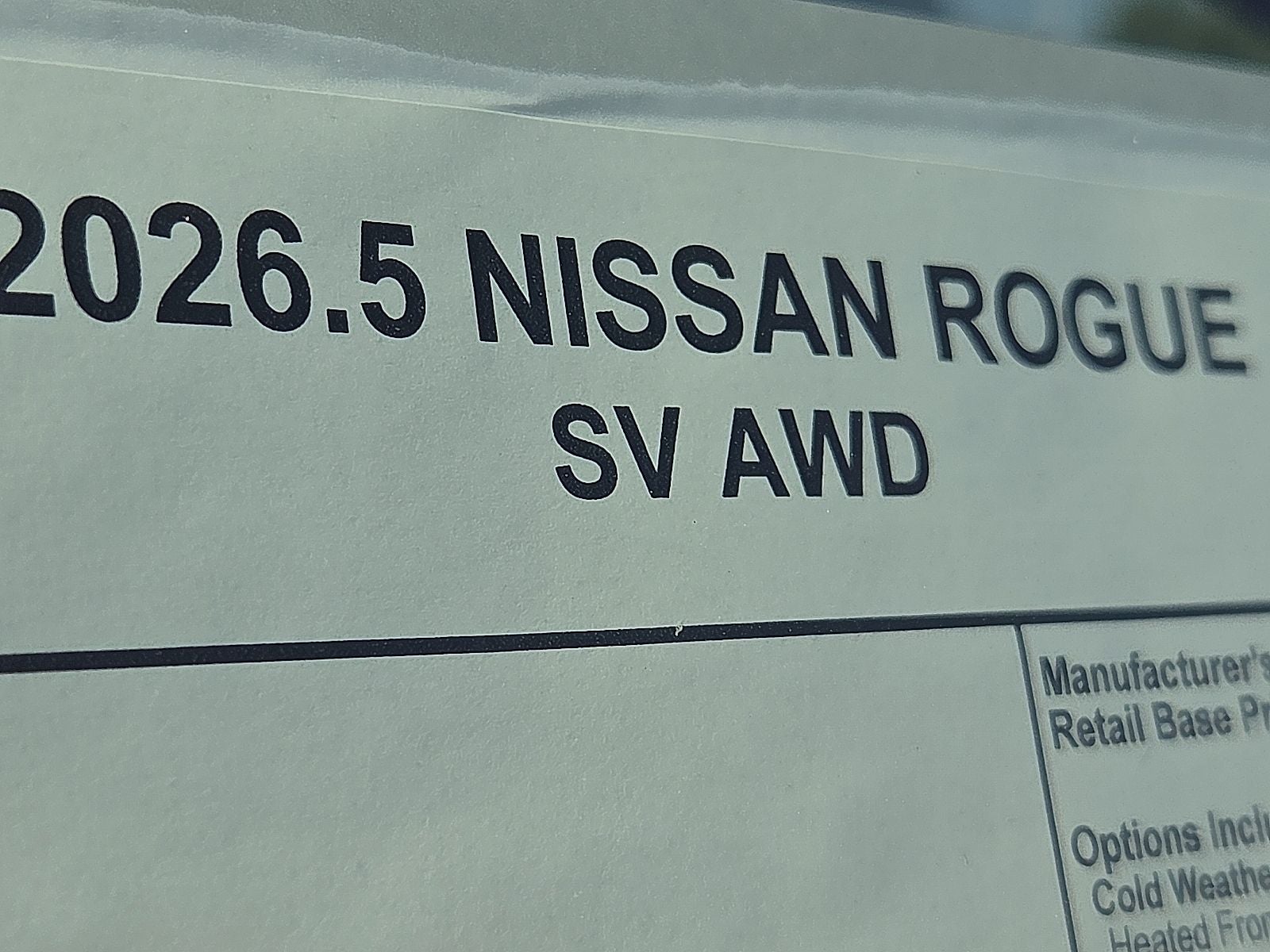 2026 Nissan Rogue SV