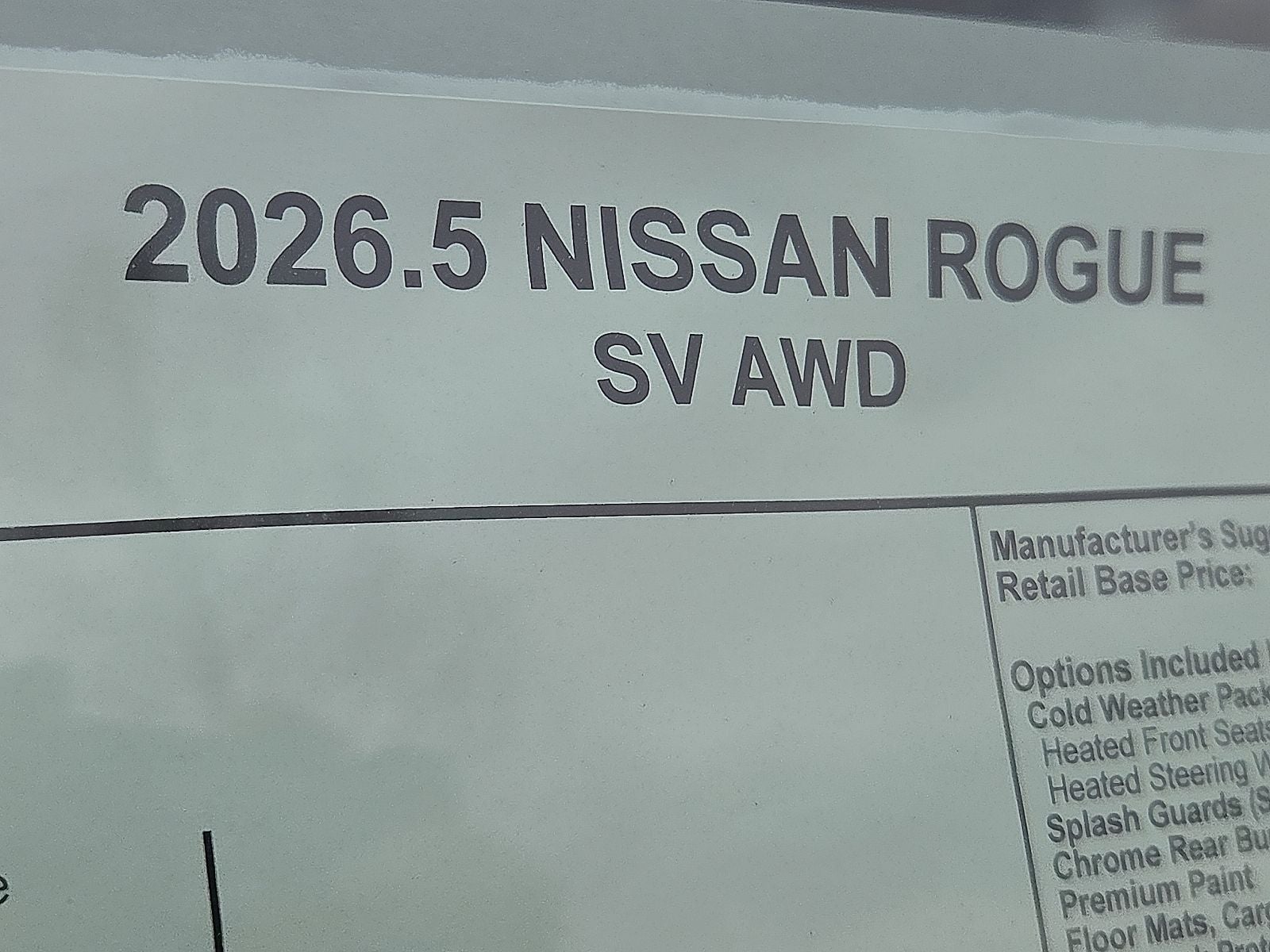 2026 Nissan Rogue SV